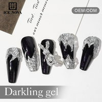 ICE NOVA Gel Teinté Nouvelle Arrivée Gel Disco Esmaltes Réfléchissant et Phosphorescent Paillettes Diamant Réfléchissantes Changeant de Couleur