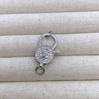 Ventes directes d'usine Jinyuan, fermoir à ressort en cuivre plaqué or 18 carats, micro-pavé de zircon cubique, accessoires pour collier/bracelet DIY