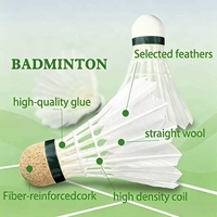 Volant de badminton hybride professionnel de tournoi en plumes d'oie de classe B et liège sandwich double couche - Usine OEM