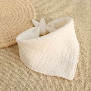 100% Cotton <b>Muslin</b> <b>Baby</b> Bandana Bibs Set Crepe <b>Baby</b> Drool Towel Organic Cotton <b>Muslin</b> Bandana <b>Baby</b> Bib - Product Image 5