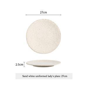 Juego de Platos de Cerámica Blanca Simple, Ecológicos, Desechables, de 8/10 Pulgadas, Porcelana Mate, Estilo Japonés, para Fiestas, Restaurantes, Filetes - Product Image 6