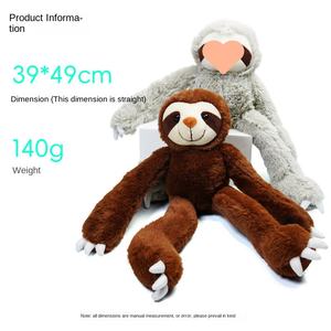 Juguete de peluche suave de algodón personalizado, cortina de perezoso de brazo largo, oso bonito para niños <span class=keywords><strong>con</strong></span> relleno de algodón PP, paquete Opp - Product Image 3