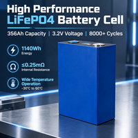 Cellule prismatique LiFePO4 LF356L 3.2V 356Ah 1140Wh Grade A 8000 cycles à décharge profonde pour stockage d'énergie solaire domestique ESS OEM