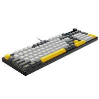 Clavier de jeu filaire Ajazz NK98, éclairage arc-en-ciel, 98% ordinateur, clavier de jeu pour joueurs, interrupteur bleu, clavier de jeu