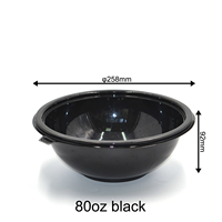 Ensemble de bols à fruits pour mélange de salade extra large en plastique PET jetable 160oz personnalisé pour le service et le stockage