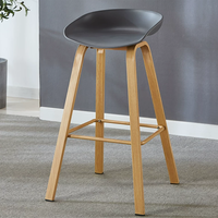 Tabourets de bar modernes en bois massif, chaises hautes pour bar à domicile et usage extérieur