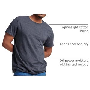 Camiseta Personalizada para Hombre, Color Gris Oscuro, Manga Corta, Cuello Redondo, Corte Regular, Color Sólido, Informal, 100% Poliéster, Anti-UV, Fabricante Principal - Product Image 5