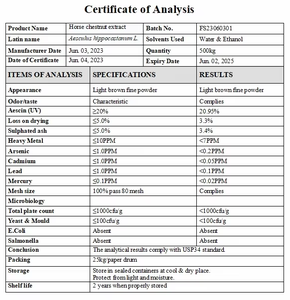 Focus Factory Supply Extracto de hierba natural Extracto de castaño de indias Esculina <span class=keywords><strong>20%</strong></span> <span class=keywords><strong>Aescin</strong></span> Precio - Product Image 4