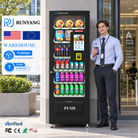 Distributeurs automatiques personnalisés RUNYANG Combo AI pour articles de vente au détail, distributeur automatique à écran tactile pour aliments et boissons