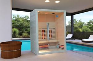 Moderne 3-persoons Full-Spectrum Infrarood Sauna Geavanceerde Rode Glazen Verwarmingstechnologie SS-300R Model 1 Jaar Garantie Kamer - Product Image 5