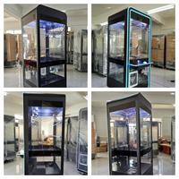 Joyplay Machine à griffes entièrement transparente noire pour centre de jeux d'arcade, avec lumières LED colorées, pour jouets en peluche