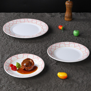 Assiettes en mélamine de style occidental, rondes, durables, pour hôtels, restaurants, fêtes, service de table - Product Image 1