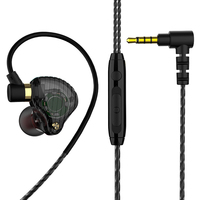 QKZ SK3-auriculares con micrófono, dispositivo de audio con controlador Dual, para videojuegos, mp3, DJ
