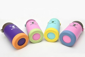 ขวดน้ำเก็บความร้อนสแตนเลสสำหรับเด็กปากกว้าง12ออนซ์พร้อมฝาหลอดสำหรับเด็ก - Product Image 4