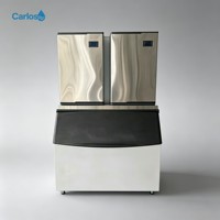 Machine à glaçons en cubes Carlos de grande capacité avec boîtier métallique, refroidie par eau, pour hôtels et complexes hôteliers de grande taille
