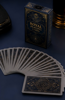 Cartes à Jouer Personnalisées de Luxe en Papier avec Dorure Verte et RFID, Taille Personnalisée et Design Unique, Portables pour Cadeaux Familiaux et Fêtes