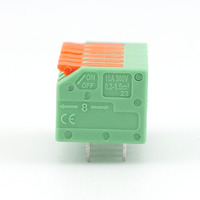 Borniers de connexion rapide 6P, prises femelles 3,5 mm, connecteurs, accessoires PA66/Cuivre/Acier inoxydable 250V 8A Vert