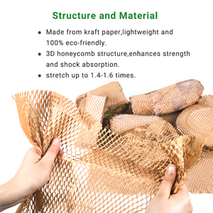 3D Honeycomb Kraft <b>Paper</b> Wrapping Roll PaperEZ Cushioning Wrapping <b>Paper</b> for Surface Protection - Product Image 2