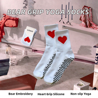 Chaussettes de sport personnalisées imprimées, respirantes, antidérapantes pour femmes, yoga, pilates, barre, tricotées en Spandex/Nylon/Coton, été