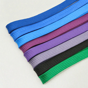 Cordones Planos Ecológicos de Poliéster Trenzado de 10 mm, Color Personalizado para Prendas de Vestir, Sudaderas con Capucha, Venta al Por Mayor de Fábrica - Product Image 2