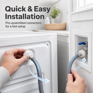 Raccord universel pour <span class=keywords><strong>tuyau</strong></span> d'arrivée d'eau de lave-linge européen, interface filetée 3/4, <span class=keywords><strong>tuyau</strong></span> d'alimentation automatique - Product Image 3
