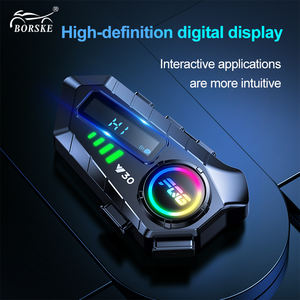 오토바이 통신기 인터컴 <span class=keywords><strong>2</strong></span>인용 무선 6.0 헬멧 헤드셋 LED 조명 램프 포함 - Product Image 3