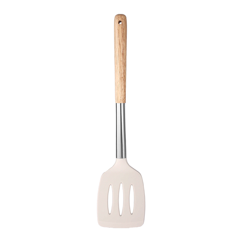 Spatule à fentes en acier inoxydable blanc
