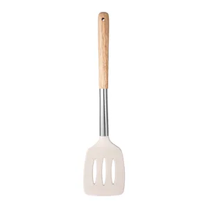 Manjia manico in legno utensili da cucina Cocina accessori antiaderenti utensili da cucina in Silicone Set di utensili da cucina
