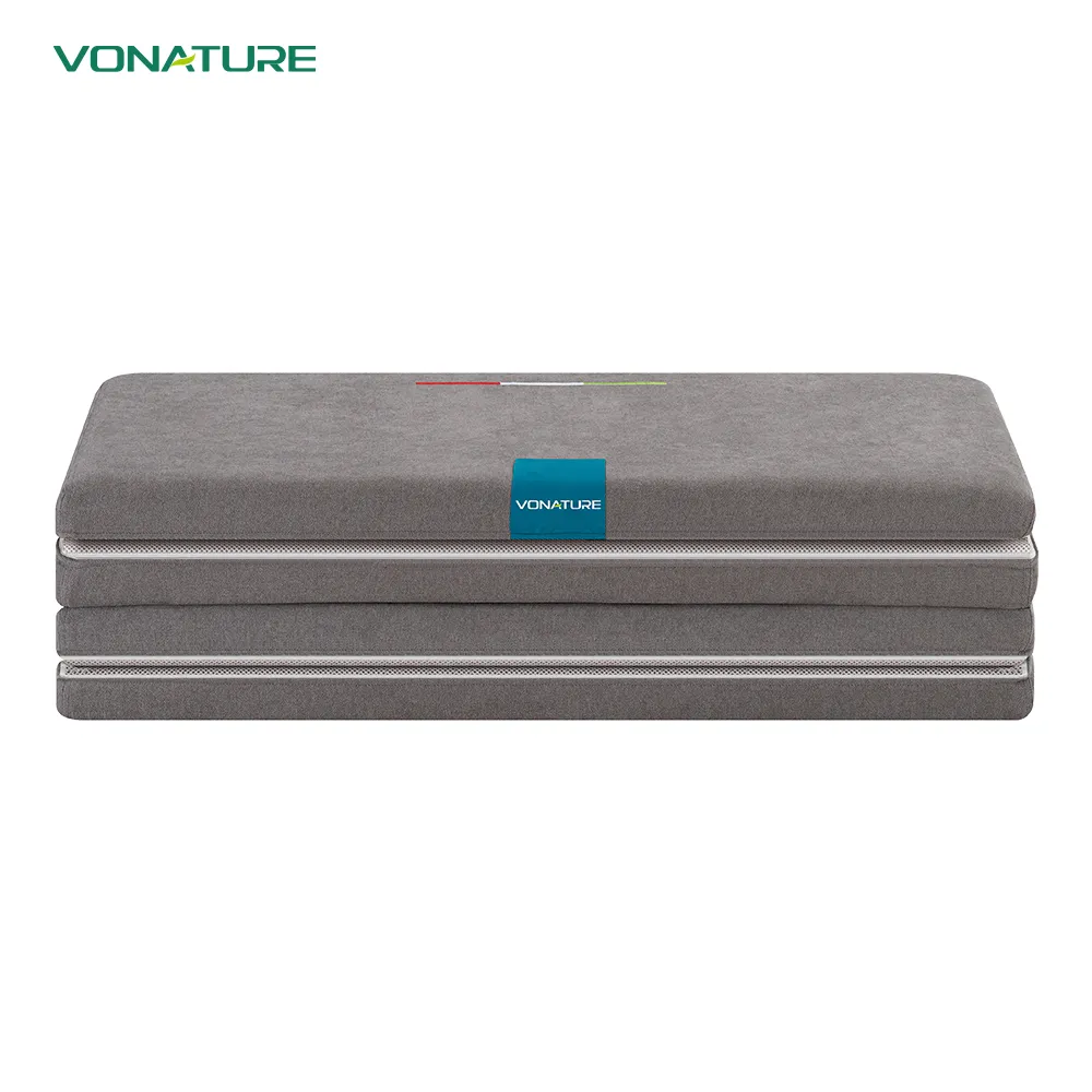 High Quality Bed Roll Pocket Memory Foam Mattress Foldable In a Box 3 folding mattress tri folding mattress