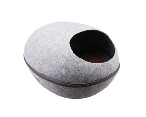 Umweltfreundliche Organische Wolle Donut-förmige Katzenhöhle und -haus Filz Haustiernest - Product Image 4