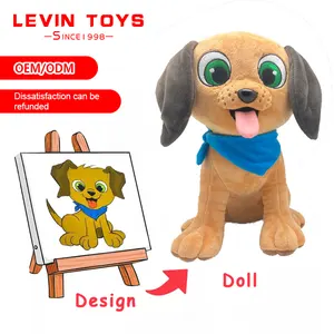 LEVIN TOYS ตุ๊กตาผ้าพลัฌ,ของเล่นตุ๊กตารูปสัตว์กำหนดได้เองมี Moq ต่ำสนุกสนาน