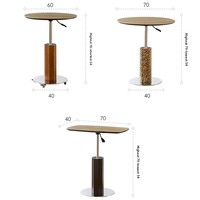 Table d'appoint réglable de style designer Appartement minimaliste Petit appartement Table basse créative de balcon de style du milieu du siècle