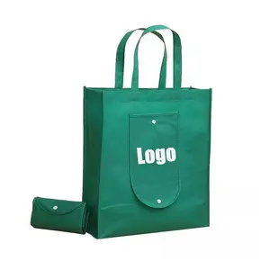 प्रचार पुन: प्रयोज्य पारिस्थितिक तह किराने पैकेजिंग के साथ सुपरमार्केट Foldable ढोना कस्टम गैर बुना शॉपिंग बैग लोगो