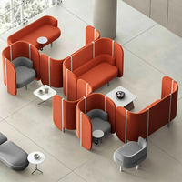 Cabine de bureau acoustique moderne et écologique avec dossier haut, idéale pour les espaces de travail commerciaux et à domicile