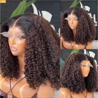 Pelucas de Cabello Humano Rizado Italiano 5x5 360 13x4, Pelucas Rizadas Pixie de Densidad Completa SDD, Venta al por Mayor de Fábrica, Pelucas Baratas para Mujeres Negras