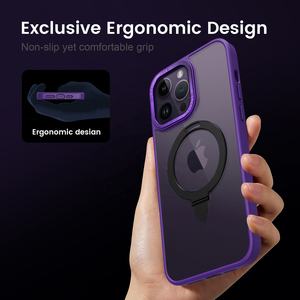 WOWCASE 2023 Étui de protection transparent mat magnétique invisible avec support de charge sans fil antichoc de luxe pour - Product Image 5