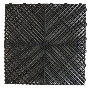 Plastic Car Wash Garage Flooring Mats In Vented Modular Floor Tiles