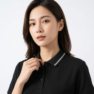 Custom Logo Men's <b>Polo</b> <b>Shirt</b> 100% Cotton Knitted Short Sleeve Anti Wrinkle Golf Training Wear - Product Image 4