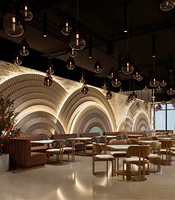 Meubles de restaurant au design moderne, canapé de restaurant, siège de restaurant pour hôtel, mobilier de café modulaire, table de restaurant
