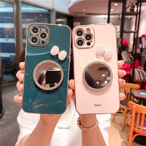 Keysion — <span class=keywords><strong>coque</strong></span> de téléphone portable de marque, verre trempé, miroir, perle, étui de maquillage, pour Samsung A70 <span class=keywords><strong>S21</strong></span> <span class=keywords><strong>Ultra</strong></span> 5g - Product Image 5