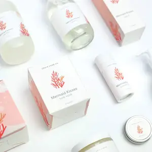 Hộp bao bì mỹ phẩm tùy chỉnh logo hộp quà tặng nước hoa bao bì sang trọng mỹ phẩm nhỏ màu trắng gấp Hộp ống carton - Product Image 3