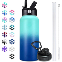 Bouteille isotherme sous vide en acier inoxydable 40 oz, double paroi, anti-fuite 48h, pour pochette de transport, sport, eau bouillante, sûre