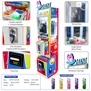 Kleiner Mini-Süßigkeiten-Greifautomat für Kinder mit Mini-Dollar-Schein-Akzeptor – Greifautomat zum Verkauf - Product Image 2