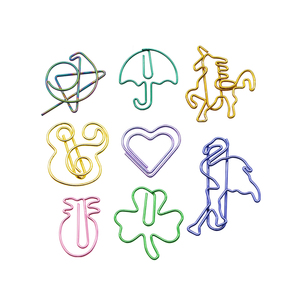 Nhà Sản Xuất Bán Buôn Tùy Chỉnh Giấy Clip Văn Phòng Trường Nguồn Cung <span class=keywords><strong>C</strong></span>ấp Biểu Tượng <span class=keywords><strong>C</strong></span>á Nhân Dễ Thương Shiny Electroplated Kim Loại Kẹp Giấy - Product Image 3