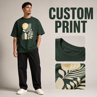 T-shirt en coton imprimé unisexe grande taille respirant à manches courtes 240 g/m² couleur unie coupe ample style streetwear OEM ODM pour homme