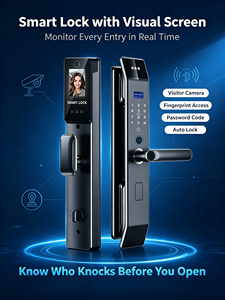 Serrure de porte intelligente 3D personnalisée avec reconnaissance faciale, entièrement automatique, biométrique, numériques, pour maison et appartement, sécurisée - Product Image 4