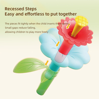 Ensemble de jouets éducatifs pour tout-petits, blocs de construction de bouquet de fleurs de jardin DIY pour l'apprentissage STEM