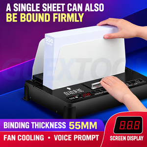 เครื่องเข้าเล่มกาวไฟฟ้าอัตโนมัติละลายร้อนเครื่องเชื่อมเอกสารสัญญาขนาดเล็ก A4สำนักงาน - Product Image 2