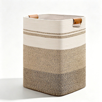 Panier de rangement empilable en tissu tressé à la main pour la nourriture rapide, panier en osier de luxe pour l'extérieur, idéal pour le stockage et le transport