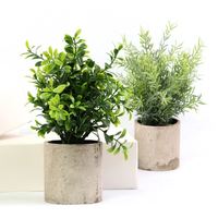 Nouvelle Conception Écologique Décoration Intérieure Plante Bonsaï Artificielle Toucher Naturel Haute Simulation Pot de Basilic Hôtel Parc Thématique